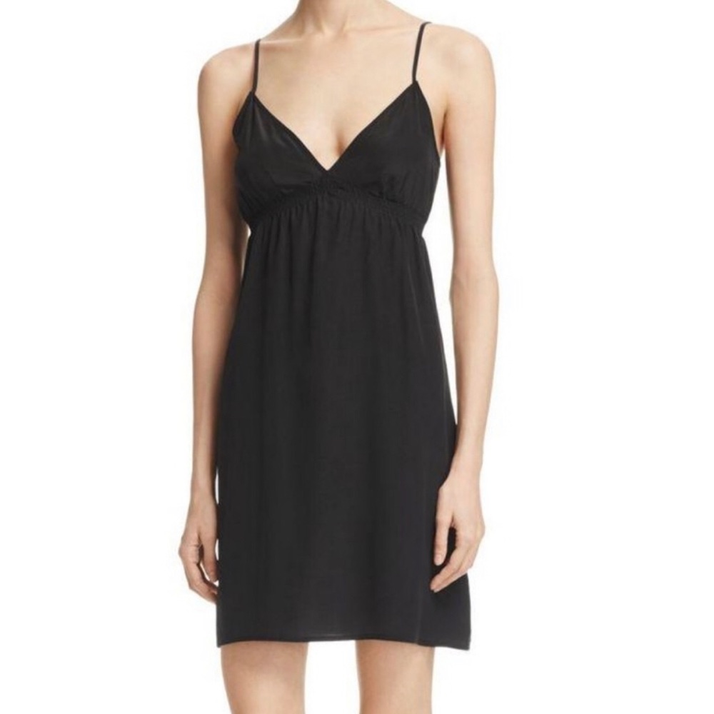 NWOT Aqua Black Silk Slip Dress